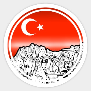 Cappadocia Turkey Cave Houses Sticker